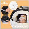 Picture of Yoofoss Baby Car Seat Cover Winter Carseat Canopies Cover to Protect Baby from Cold Wind, Super Warm Plush Fleece Baby Carrier Cover for Infant Boys Girls (Black)