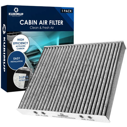 Picture of KURIMUP Cabin Air Filter,Replacement for CF11643,Premium Cabin filter with Activated Carbon, Fit for A3/Q3/S3/TT Quattro and Atlas/GTI/Golf/Jetta/Tiguan(1 pack)