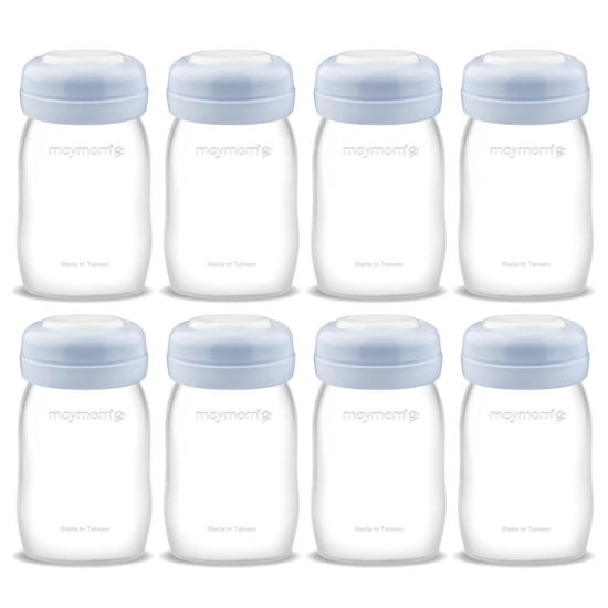 Picture of Maymom Wide Neck Breastmilk Collection n Storage Bottle 5.4 oz; Re-markable SureSeal Disc. Compatible with Spectra S2 Spectra S1 Spectra 9 Plus.