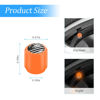 Picture of 12PCS Luminous Car Tire Valve Stem Caps, American Flag Valve Stem Caps, Universal Dustproof Corrosion Resistant Air Caps Cover, Auto Accessories Fit for Motorcycles SUV Trucks Bicycles (Orange/Flag)