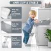 Picture of Zieyeen Potty Training Seat with Step Stool Ladder, Toddler Potty Training Toilet for Boys Kids, Potty Chair Adjustable Potty Seat for Toilet with Anti-Slip Wide Steps Splash Guard Safety Handles