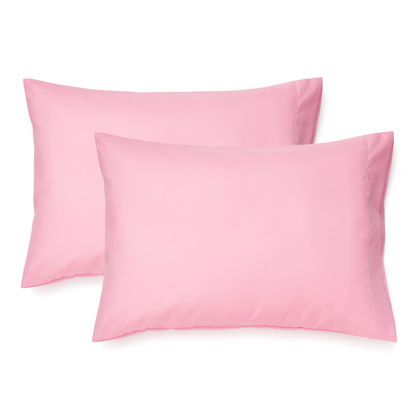 Picture of EXQ Home Toddler Pillowcases Zippered 13x18 Travel Pillow Case Set of 2, Small Pillow Case Fits Baby Pillow Sized 12x16, 13x18, Kids Pillowcases 2 Pack Machine Washable(Pink)