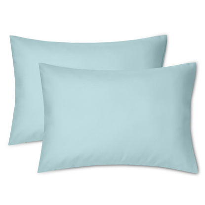 Picture of EXQ Home Toddler Pillowcases 13x18 Travel Pillow Case Set of 2, Small Pillow Case Fits Baby Pillow Sized 12x16, 13x18, Kids Pillowcases 2 Pack Machine Washable (Blue Coral)