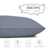 Picture of EXQ Home Toddler Pillowcases 14x20 Travel Pillow Case Set of 2, Small Pillow Case Fits Baby Pillow Sized 12x16, 13x18, Kids Pillowcases 2 Pack Machine Washable with Envelope Closure (Blue Grey)