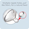 Picture of NUK Simply Natural Baby Bottle Nipples - Medium Flow, Silicone, Extra Soft, Anti-Colic Air System, BPA-Free, Pack of 2