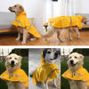 Picture of NACOCO Large Dog Raincoat Adjustable Pet Water Proof Clothes Lightweight Rain Jacket Poncho Hoodies with Strip Reflective (XL, Yellow)