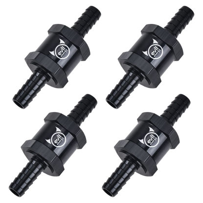 Picture of EVIL ENERGY 5/16" Fuel Check Valve One Way Inline Non Return Diesel Gasoline Black 4PCS
