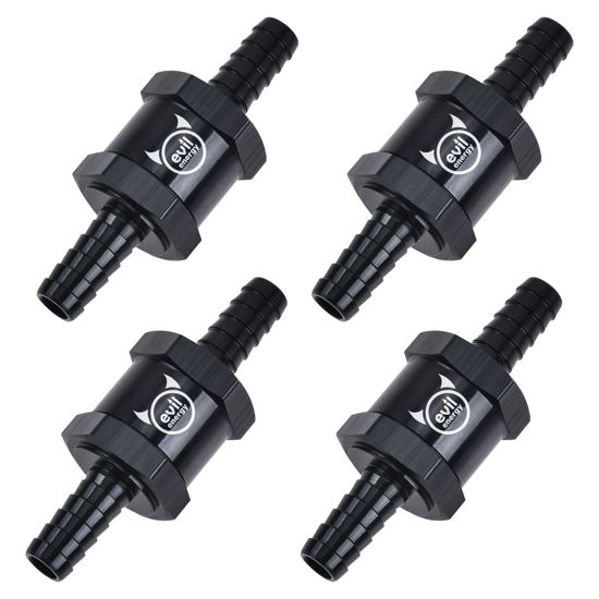 Picture of EVIL ENERGY 5/16" Fuel Check Valve One Way Inline Non Return Diesel Gasoline Black 4PCS
