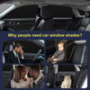 Picture of ZATOOTO Car Window Shades for Honda Civic 2017-Present, Side Window Sun Shade with Double Layer Reversible, Black for Blackout Privacy Silver for UV Blocking for Camping Sleeping Travel