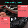 Picture of PINCTROT D Shaped 14.5-15 Inch Steering Wheel Cover Great Grip with 3D Honeycomb Anti-Slip Design, Flat Bottom 14.5-15 Inch (Wine Red)