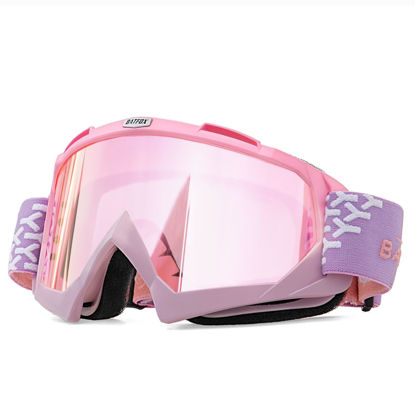 Picture of BATFOX Dirt Bike ATV Goggles Motorcycle Gear Riding Motocross Dirtbike 4-Wheeler MX DH Accessories Goggles Glasses for Men Women Youth UV400 Protection Dust-proof Anti-Slip Strap