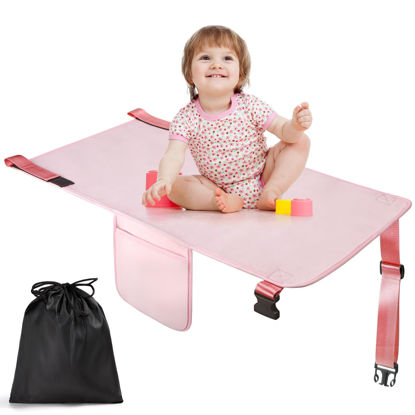 Picture of COZYBONDER Toddler Airplane Bed, Kids Airplane Seat Extender Travel Bed, Kids Airplane Travel Essentials, Airplane Must Have for Toddlers, Baby Portable Plane Bed for Flights