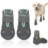 Picture of SlowTon Dog Shoes for Large Small Medium Dogs - Breathable Dog Boots for Summer Hot Pavement, Paw Protector for Outdoor Walking Winter Snow, Anti-Slip Rubber Dog Booties for Hardwood Floor (Grey, 5)