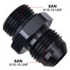 Picture of EVIL ENERGY 6AN Flare to 6AN ORB Male Fuel Rail Adapter Fitting Black 2PCS