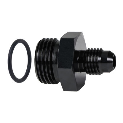 Picture of EVIL ENERGY 4AN Flare to 8AN ORB Male Fuel Rail Adapter Fitting Black 2PCS
