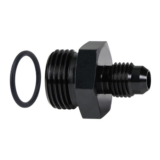 Picture of EVIL ENERGY 4AN Flare to 8AN ORB Male Fuel Rail Adapter Fitting Black 2PCS