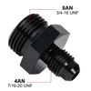 Picture of EVIL ENERGY 4AN Flare to 8AN ORB Male Fuel Rail Adapter Fitting Black 2PCS