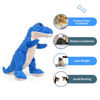 Picture of DODODOLA Dog Toys Dinosaur Dog Toy Blue Stuffed Animals Chew Toy Plush Squeaky Dog Birthday Toys for Small Large Big Dogs
