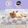 Picture of Lesure Donut Small Dog Bed - Round Cat Beds for Indoor Cats Calming Pet Beds, Cute Modern Beds with Jacquard Shaggy Plush & Anti Slip Bottom, 23 Inch, Purple