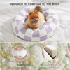 Picture of Lesure Donut Small Dog Bed - Round Cat Beds for Indoor Cats Calming Pet Beds, Cute Modern Beds with Jacquard Shaggy Plush & Anti Slip Bottom, 23 Inch, Purple