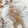 Picture of GRSSDER Nursing Pillow Cover Stretchy Minky Removable Nursing Covers for Breastfeeding Pillows, Ultra Soft Comfortable Slipcover for Girls and Boys, Whale Sea World Pattern