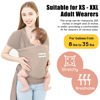 Picture of Acrabros Baby Wrap Carrier,Hands Free Baby Carrier Sling,Lightweight,Breathable,Softness,Perfect for Newborn Infants and Babies Shower Gift,Dark Cappuccino