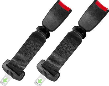 Picture of 2 Pack Seat Belt Buckle Holder & Booster Extension kit,Sturdy and hard-wearing for your comfort and convenience -9 inch(Black)