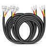Picture of Nilight 2PCS 16AWG 10Feet Wiring Harness Extension for 6Modes Amber White Light Bar Strobe Play and Plug 3-Wires, 2 Years Warranty,Black