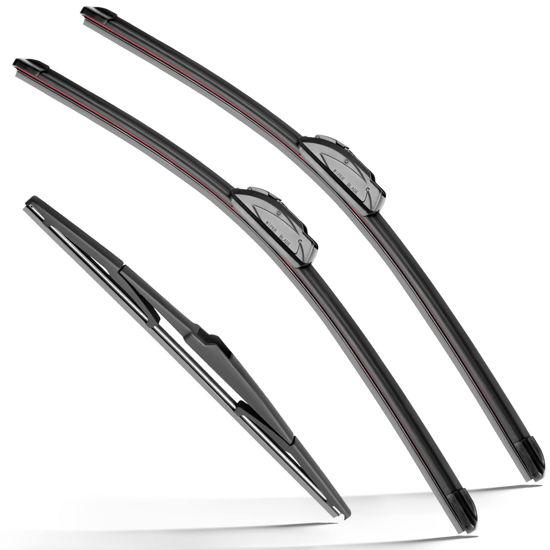 Picture of RAINTOK Windshield Wiper Blades Replacement for Toyota Prius 2010 2011 2012 2013 2014 2015 Original Factory Quality Front Rear Wipers Blade Set for My Car - 26" 19" 16" (Pack of 3)