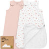 Picture of 2-Pack Organic Sleep Sacks, 100% Cotton -Baby Sleeping Sack, Wearable Blanket Baby, Sleep Sack for Babies, Toddler Swaddle Sack,Newborn Baby Sleeping Bag,Sleepsack for Infant Girl,Boy (Butterflies, S)