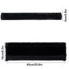 Picture of Amooca Soft Faux Fur Universal Fit Seatbelt Cover Car Truck SUV Airplane Seat Belt Shoulder Pad for Carmera Backpack Straps Neck Cushion Protector Extra Long 25.6in Black