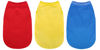 Picture of Paiaite 3 Pieces Plain Dog Shirt Sleeveless Puppy Cotton Dog Shirts Breathable Pet Apparel Tank Top Colorful Puppy Sweatshirt Clothes for Small Medium Dogs Red Yellow and Blue XS