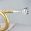 Picture of Silver Trumpet Mouthpiece 3C Trumpet Mouthpiece with Box Cleaning Cloth Compatible with Yamaha Bach Conn King Musical Instruments for Beginners and Professional Players （3C silver）