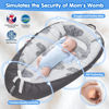 Picture of BUTOA Baby Lounger - Baby Lounger for Newborn 0-24 Months, Co Sleeping Breathable & Soft Baby Nest, Portable and Lightweight Infant Lounger Newborn Babies Essentials Gifts, Grey Leaves