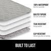 Picture of Gorilla Grip 100% Waterproof Dog Blanket 82x82, Pet Friendly Reversible Throw Essential for Large Dogs, Tear Resistant Leakproof Washable Couch Cushion Protector Cover for Indoor Furniture, Light Gray