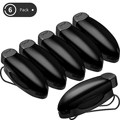 Picture of Frienda 6 Pieces Car Glasses Holders Sunglasses Holder Clip, Sun Visor Clip Eyeglasses Mount for Sunglasses Car Accessories (Black)