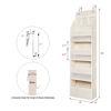 Picture of Univivi 5-Shelf Over Door Hanging Organizer Fabric Door Storage with 4 Large Pockets and 3 Small PVC Pockets Wall Mount Hanging Storage Organizers (Beige)