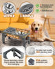 Picture of Jovrun Elevated Dog Bowls, Dog Feeder with 2 Stainless Steel Bowls &1 Slow Feeder Dog Bowls, 5 Heights Adjustable Raised Dog Bowls Stand for Medium Large Dogs, Dog Food Bowls with Non-Slip Feet