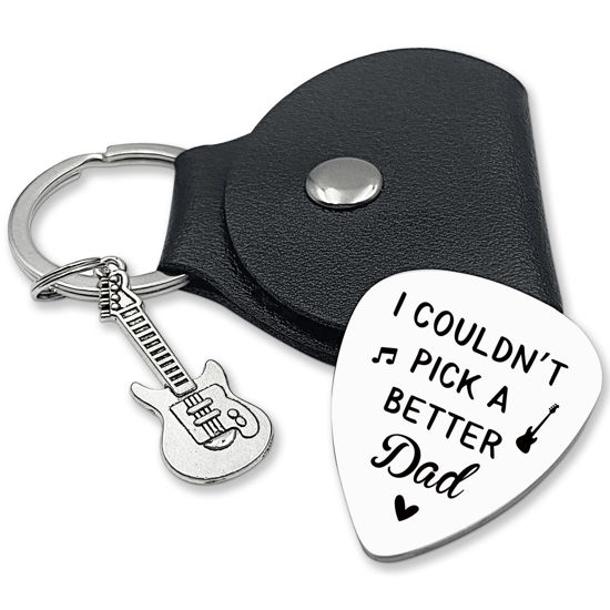 Picture of JCHCAMRY I Couldn't Pick A Better Dad,Stainless Steel Engraving Guitar Dccessories Pick Gift for Dad PaPa Father Musician Guitar Player Birthday Christmas Thanksgiving Father's Day Gifts(Dad)