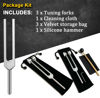 Picture of Tuning Fork Set (128Hz, 256Hz, 512Hz), Body Tuning Forks Chakra Set, for Medical Sound Healing Therapy, Meditation, DNA Repair, Reiki Energy, Guitar Tune Fork - Best Gift for Sound Healer