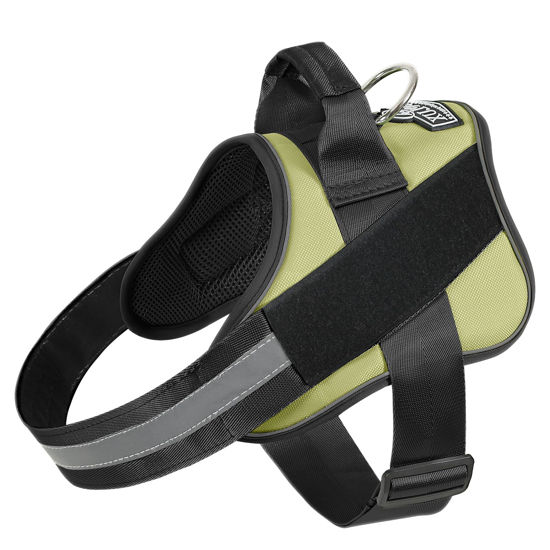 Picture of Bolux Dog Harness, No-Pull Reflective Dog Vest, Breathable Adjustable Pet Harness with Handle for Outdoor Walking - No More Pulling, Tugging or Choking