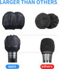 Picture of 300pcs (150 pairs) Mic Covers Disposable Non-Woven, Individually Wrapped Mic Cover For Sanitary Mic Covers Disposable For Mic Microphone Windscreen & Pop Filters Black