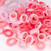 Picture of BAOLI 200PCS Pink Toddler Hair Ties for Baby Girls, Seamless Kids Ponytail Holders, Small Cotton Girls Baby Hair Ties Bands No Damage, 1 Inch in Diameter, Pink Series