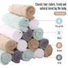 Picture of Cute Castle Ultra-Soft Baby Washcloths, 16 Pack - 9" by 9", Gentle on Sensitive Skin for Face and Body, Plush, Super Absorbent Wash Clothes for Girls and Boys,White+Brown+Grey+Sage Green