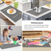 Picture of Extra Large Silicone Table Mat, Genuine Food-Grade Silicone Mat for Crafts Kids Dinner Placemat Desk Countertop Waterproof Protector Heat Insulation Kitchen Pastry Rolling Dough Pad (Dark Gray)