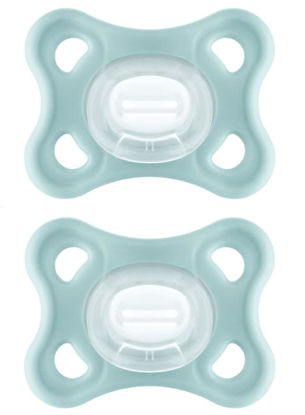 Picture of MAM Comfort Pacifiers, Newborn Pacifiers (2 Pack) MAM Pacifiers 3-12 Months, Best Pacifier for Breastfed Babies, Unisex Silicone Pacifier