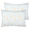 Picture of Zenssia Organic Cotton Toddler Pillowcase/Travel Pillowcase Pack of 2 Set 13x18 Inches with Envelope Closure - Soft & Breathable Baby Pillow Case Cover with Cute Animal Printing, Blue