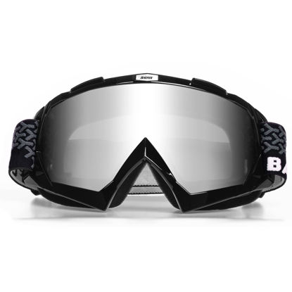 Picture of BATFOX Dirt Bike ATV Goggles Motorcycle Gear Riding Motocross Dirtbike 4-Wheeler MX DH Accessories Goggles Glasses for Men Women Youth UV400 Protection Dust-proof Anti-Slip Strap