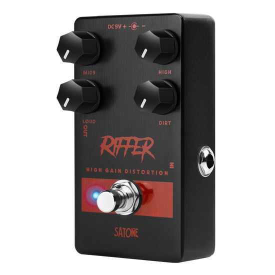 Picture of Satone S811 Riffer High Gain Distortion Electric Guitar Effect Pedal - High Gain Distortion Effect Preset Acoustic Metal Pedal with True Bypass