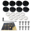 Picture of Black License Plate Screw Caps - High Gloss Finish Screw Covers and 8 PCS M6X20mm Stainless Steel License Plate Screws,Rust Resistant License Plate Frames Screw, Machine Plate Bolt Fastener Kits